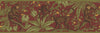 Tropical Jungle Monkey in the Trees on Red Wallpaper Border - all4wallswall-paper