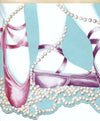 Ballet Shoes and Pearls in Aqua Laser Cut Wallpaper Border - all4wallswall-paper