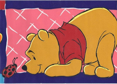 Winnie the Pooh Peel and Stick with Lady Bugs Wallpaper Border - all4wallswall-paper