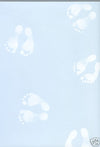 Baby Blue with Foot Prints Wallpaper - all4wallswall-paper