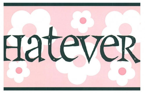 Girls Slang Words in Pink Mural Wall Border - all4wallswall-paper