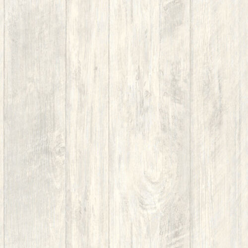 Rough Cut Wood with a White Wash on Sure Strip Wallpaper