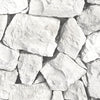 White Uneven Stacked Stone - Rock Wallpaper - all4wallswall-paper