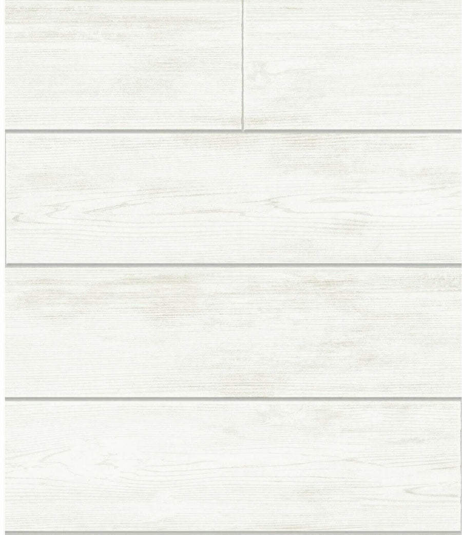 Magnolia Home Joanna Gaines Off White Shiplap Wood on Sure Strip Wallpaper - all4wallswall-paper