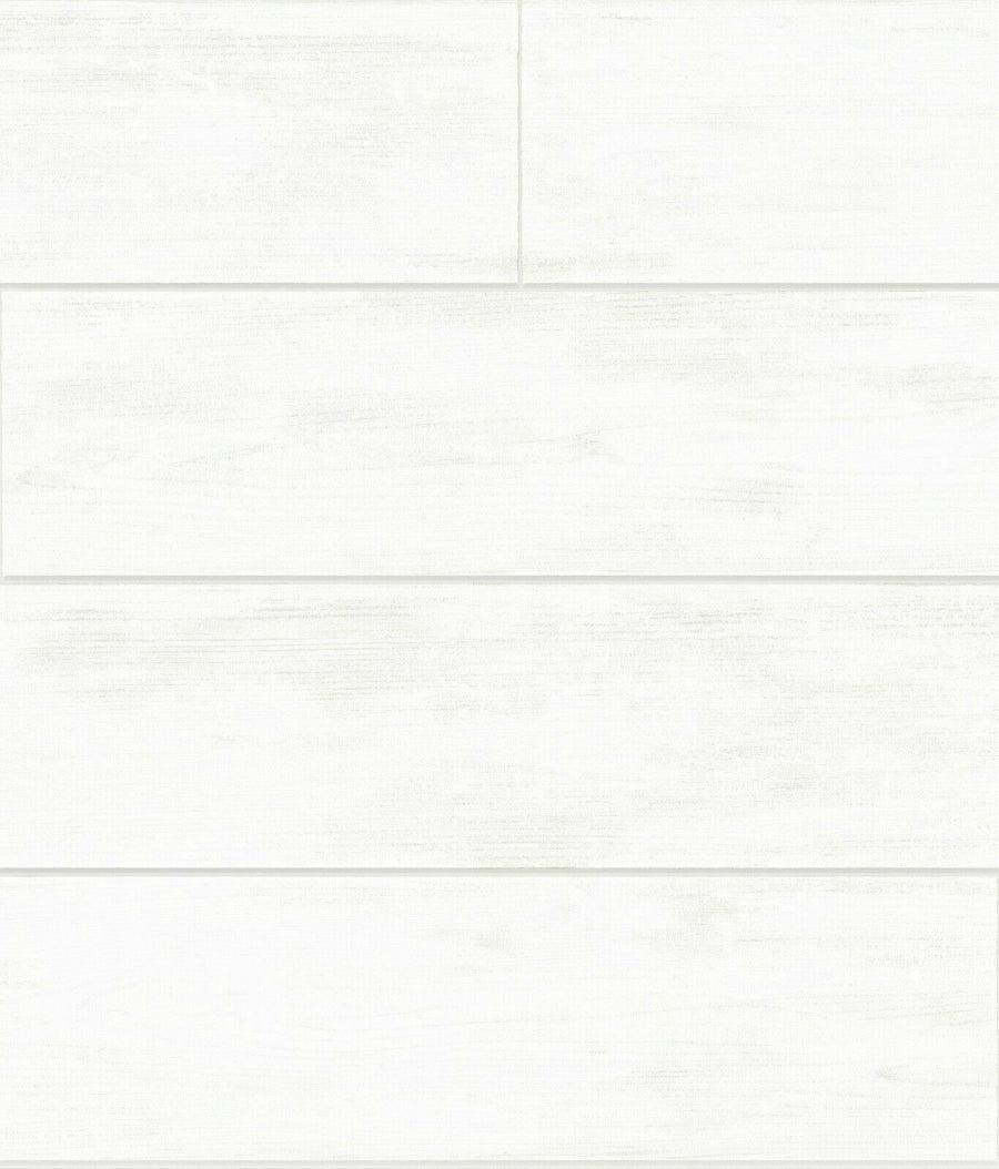 Magnolia Home Joanna Gaines White Shiplap Wood on Sure Strip Wallpaper - all4wallswall-paper