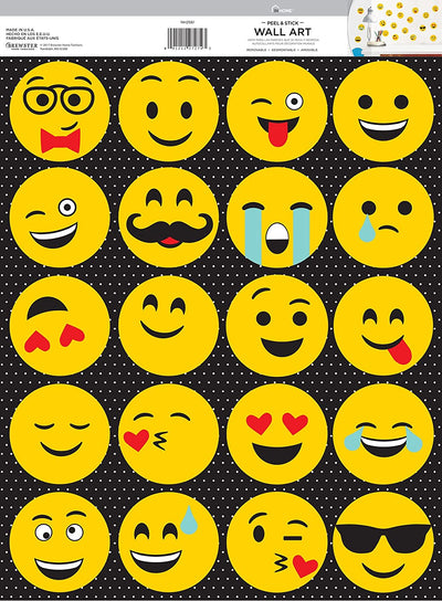 Multiple Emoji Peel and Stick Mural Appliques - all4wallswall-paper