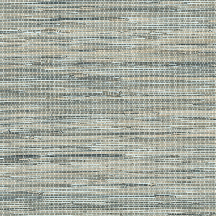 Blue Grey Faux Grasscloth Wallpaper - all4wallswall-paper