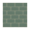 Subway Tile in Teal Pearl with Grey Grout on Sure Strip Wallpaper