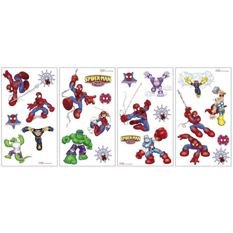Spiderman & Friends Stickers Appliques - all4wallswall-paper