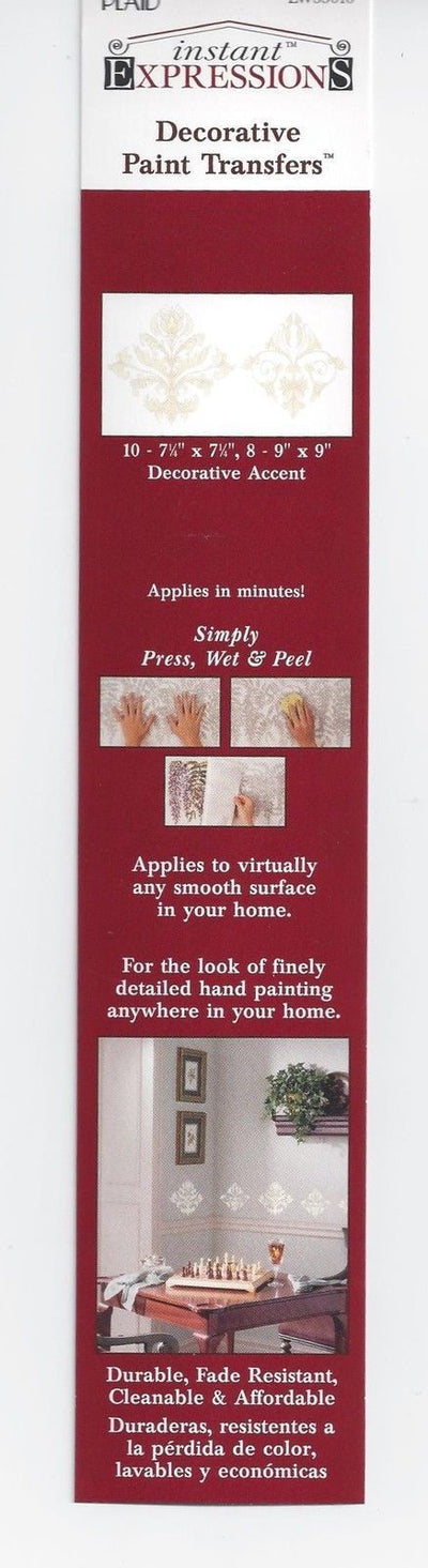 Damask Medallions Instant Rub On Transfer Expressions Mural - all4wallswall-paper