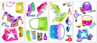 Girls Accessories Peel & Stick Appliques - all4wallswall-paper