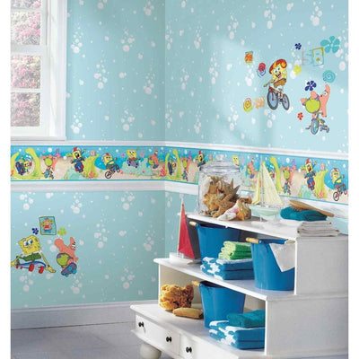 Nickelodeon Sponge Bob Seafoam Green Bubbles Wallpaper - all4wallswall-paper