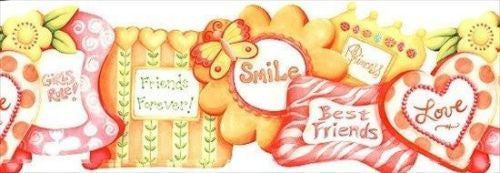 Girls Two Sided Laser Cut Colorful Frames Wallpaper Border - all4wallswall-paper