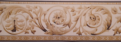Formal Gold and Black Sroll Wallpaper Border