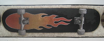 Skateboards Mural On Beige Faux Wallpaper Border - all4wallswall-paper