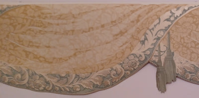 Teal Drape Swag Laser Cut Wallpaper Border