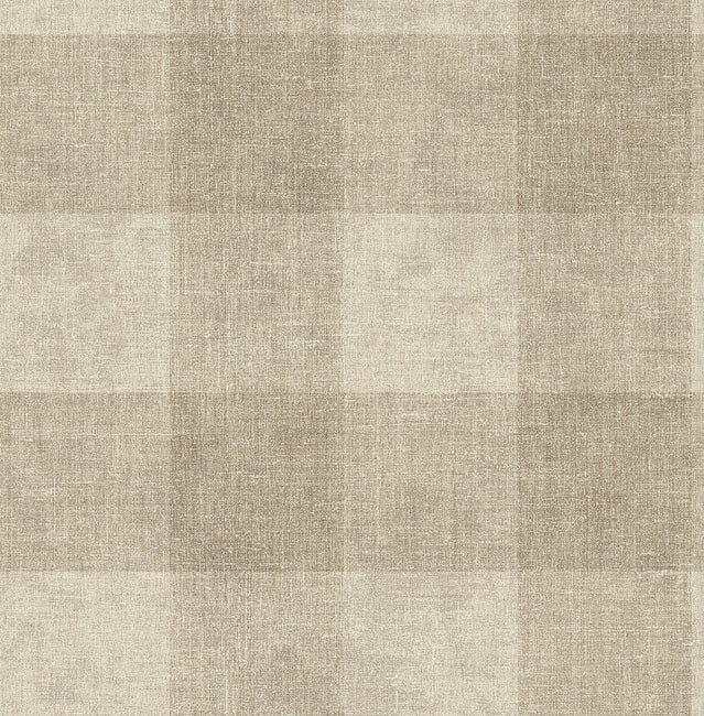 Oversized Beige Checks Unpasted Wallpaper