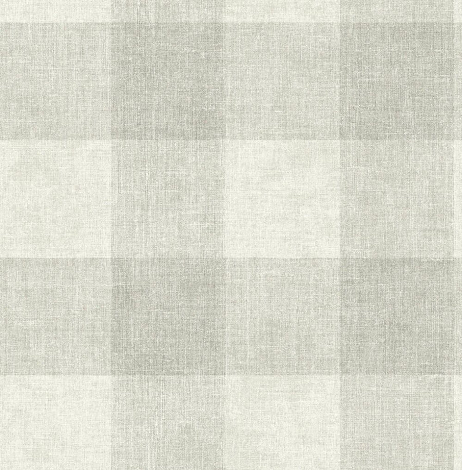 Oversized Grey Checks Unpasted Wallpaper