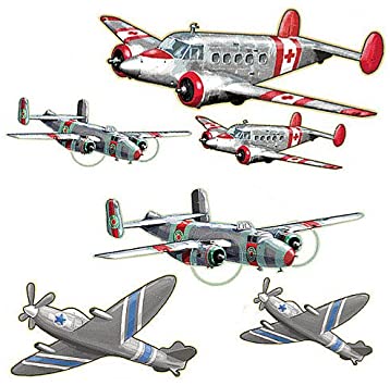 Airplanes from the Past Precut Mural - all4wallswall-paper