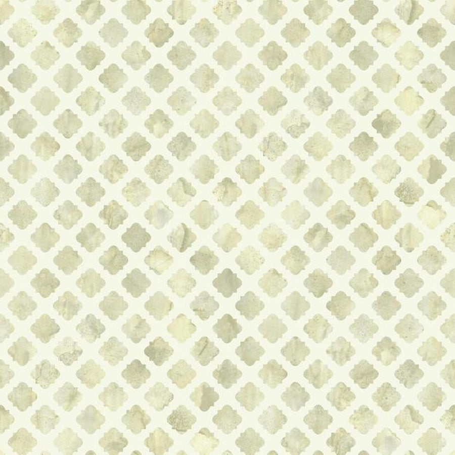 Carey Lind Artisan Watercolor Tile on Off White Sure Strip Wallpaper - all4wallswall-paper