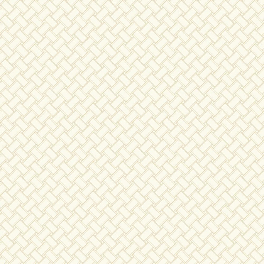 Carey Lind Golden Beige Weave Sure Strip Wallpaper - all4wallswall-paper