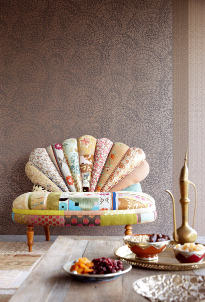 Morocco / India Bronze Medallions Paste the Wall Wallpaper