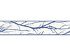Royal Blue Branches on White Unpasted Wallpaper Border
