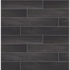 Dark Grey and Black Tile w/ Wood Grain on Paste the Wall Wallpaper