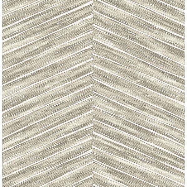 Grey / Taupe Chevron Stripes Pattern on Paste the Wall Wallpaper