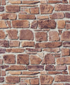 Brick Effect Slate Stone Wall Textured Realistic Unpasted Wallpaper