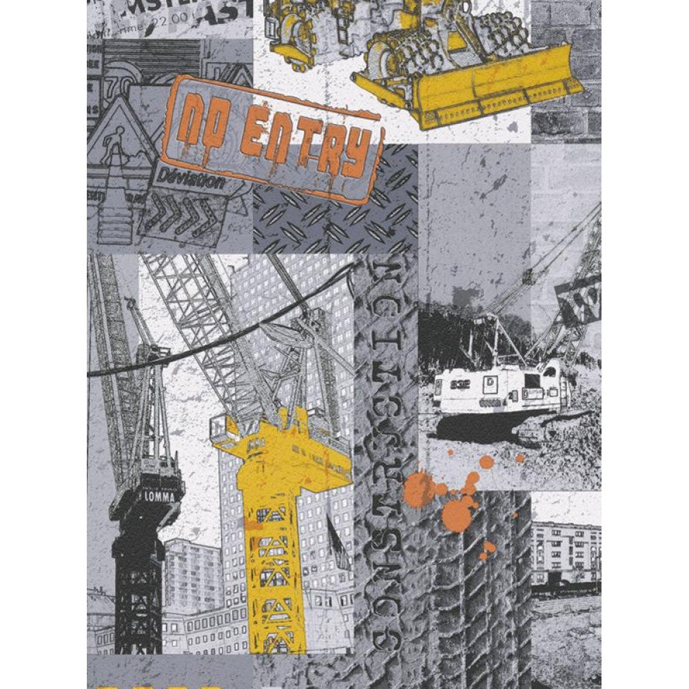 Construction Building Site Textured Paste the Wall Wallpaper