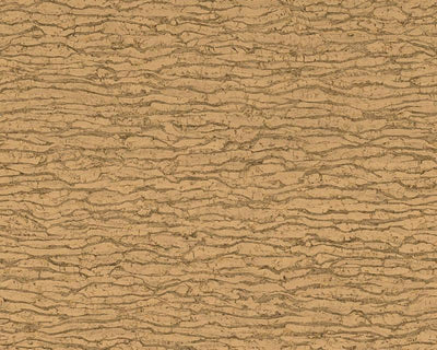 Caramel Colored Textured Cork Paste the Wall Wallpaper