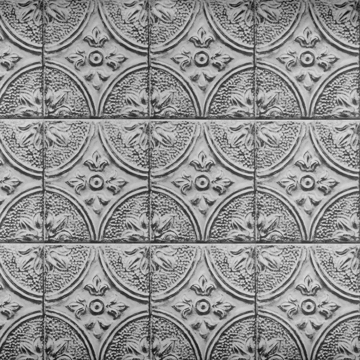 Silver Tin Tile Peel and Stick Backsplash Wallpaper