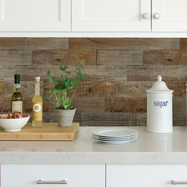 Farm Wood Peel and Stick Backsplash Wallpaper