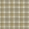 Beige, Grey and Black Unpasted Plaid Wallpaper