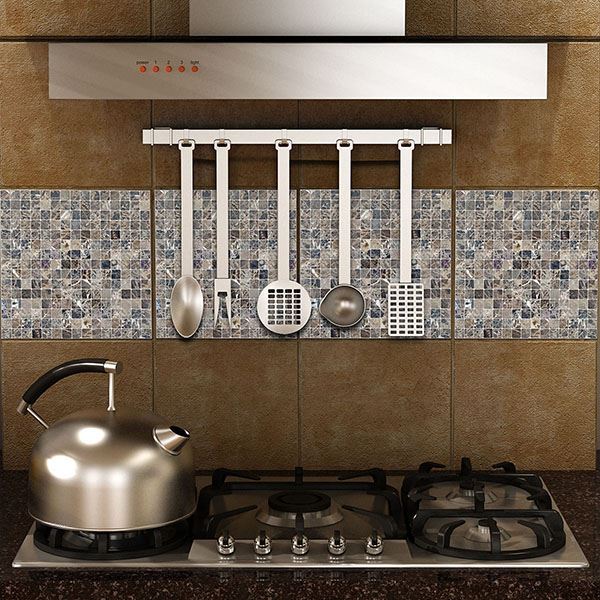 Marble Mosaic Peel and Stick Backsplash 2 Tile Sheets