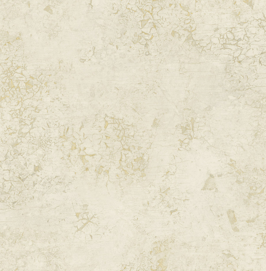 Crackle with Gold Accents on Unpasted Wallpaper
