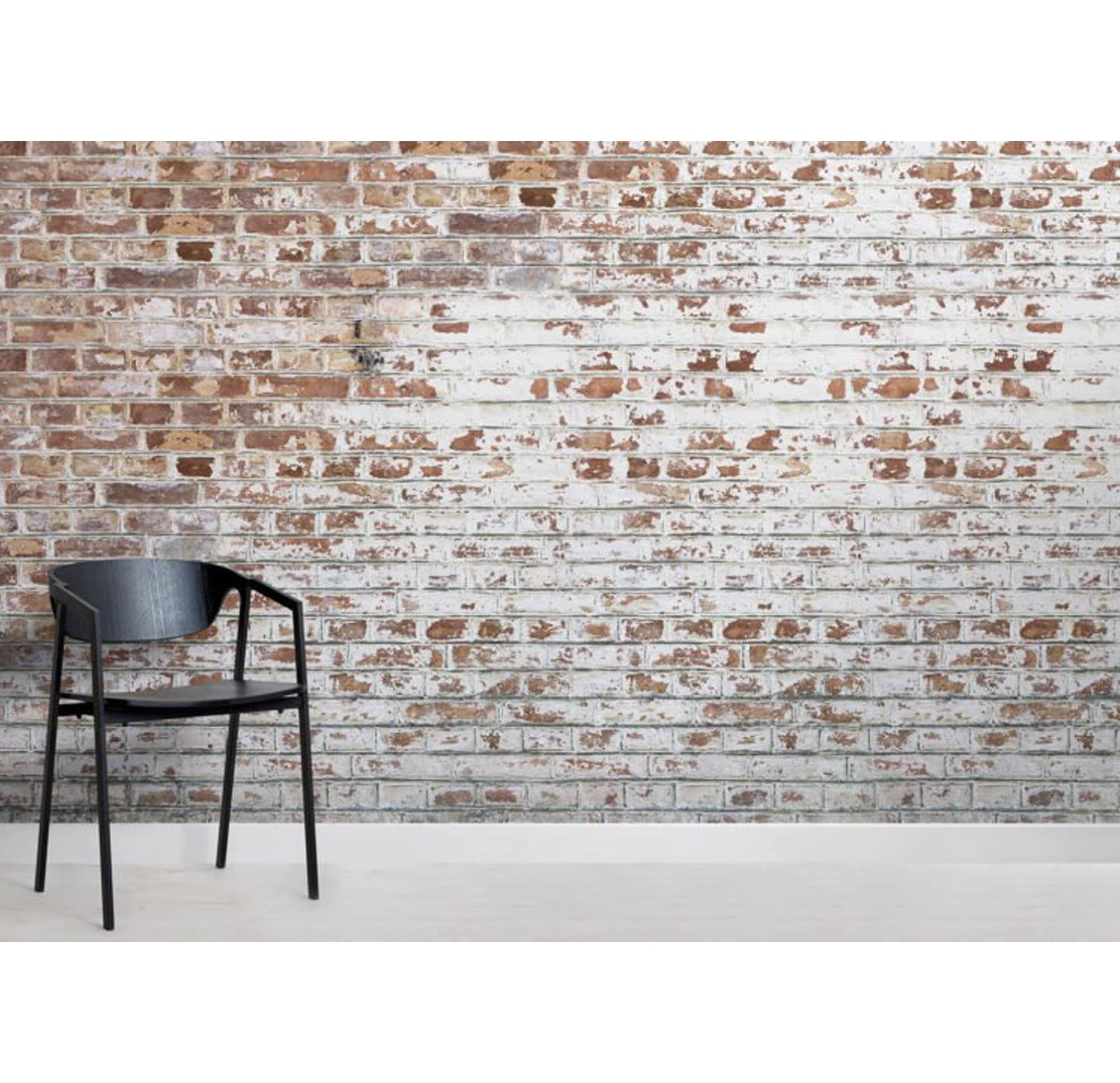 Plastered Red and Rust Brick 27" Unpasted Wallpaper