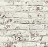 Red Brick with German Schmear on Unpasted Wallpaper