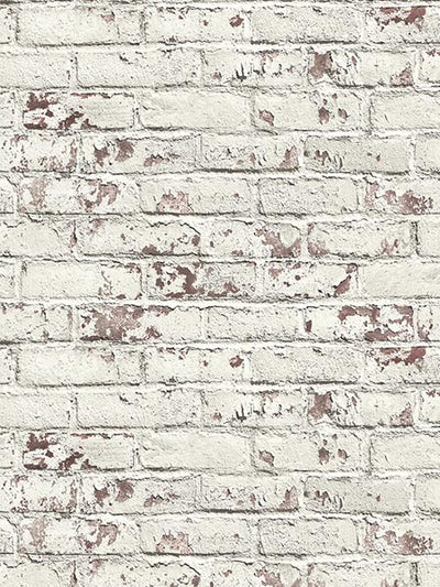 Red Brick with German Schmear on Unpasted Wallpaper