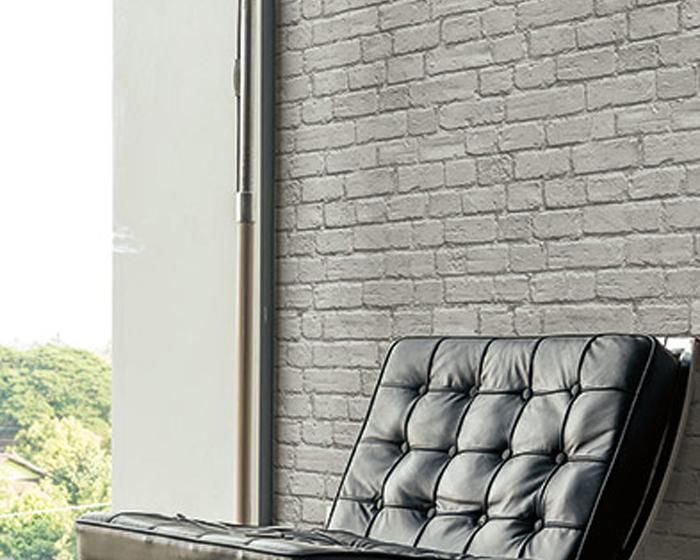 Modern Gray Brick Unpasted Wallpaper Pelican Prints