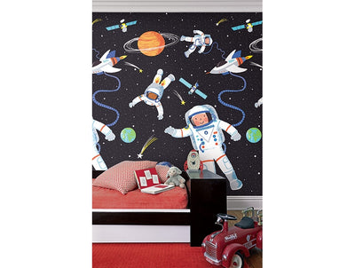 Lost in Space in Black 6ft x 9ft Unpasted Mural