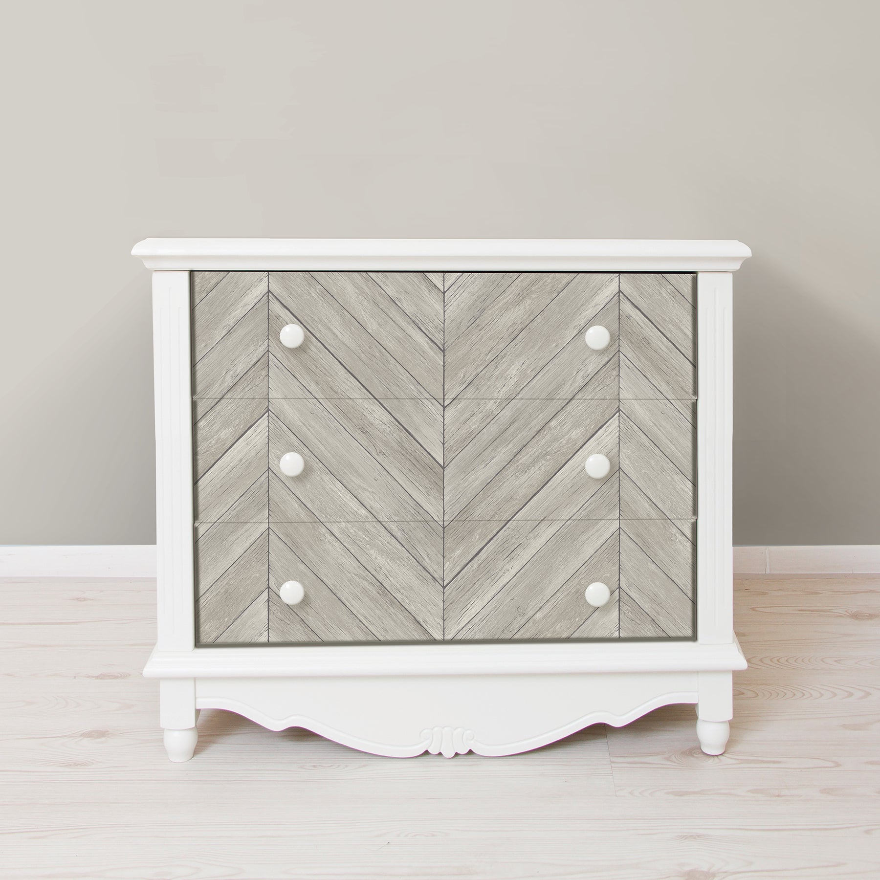 Wildwood Ash Chevron Wood Peel and Stick Single Roll