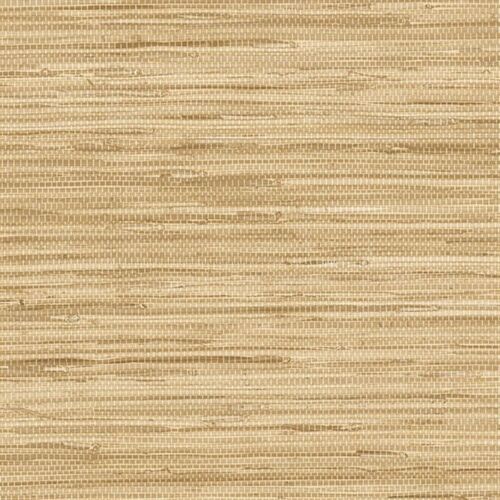 Blonde and Beige Faux Grasscloth Wallpaper