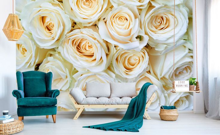 Roses Photo 12.3 x 8.2 Wall Mural Paste Included