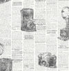 Classic Hollywood Movie Stars on Newspaper w/ Cameras Unpasted Wallpaper