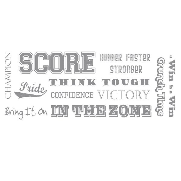 Sports Phrases Sudden Shadow Mini Mural Peel and Stick Applique - all4wallswall-paper