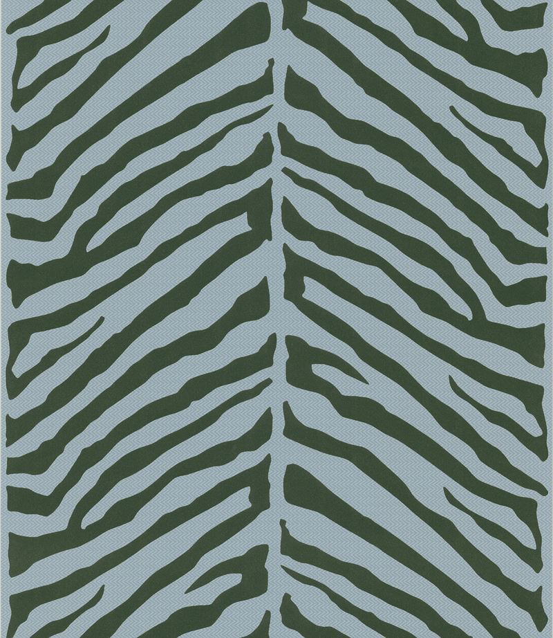 Modern Raised Brown on Herringbone Blue Tailored Zebra Echo Design Wallpaper - all4wallswall-paper