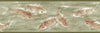Asian Koi in Green Water Background Wallpaper Border - all4wallswall-paper