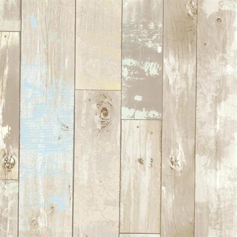 Distressed Wood with Pastels Paste the Wall Wallpaper
